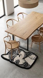 Alfombra Decorativa de Diseño Animal, de Lana, Hecha a Mano, Antideslizante, Suave y Afelpada, con Forma de Animal Gris Durmiendo, para Dormitorio o Sala de Estar - Product Image 6