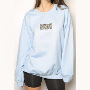 Sudadera Personalizada de Cuello Redondo Unisex de Algodón Orgánico de 280 g/m² y 450 g/m², Sudadera Holgada de Felpa Francesa para Mujer, con Logotipo Frontal - Product Image 3