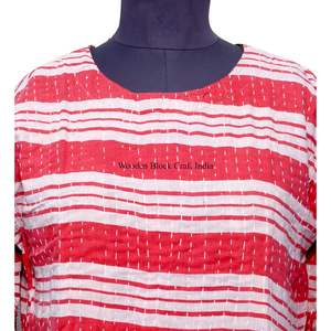 Nuevo vestido maxi Kantha hecho a mano, vestido largo Kantha Quilt, vestido étnico indio hecho a mano, 100% algodón, vestido maxi Kantha para mujer - Product Image 2