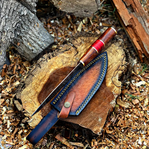 มีดเชฟใบมีดเหล็กดามัสกัสทองแดงปลอมแบบขายส่ง พร้อมด้ามไม้ มีดครัวสำหรับตั้งแคมป์แบบใหม่ สำหรับใช้ในบ้านระดับมืออาชีพ - Product Image 4