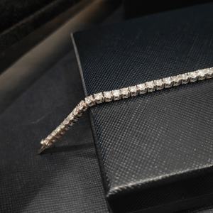 9k 14k <b>gold</b> custom lab diamond tennis chain bracelet lab grown diamond jewelry luxury bracelets women wedding bridal <b>bangle</b> - Product Image 2