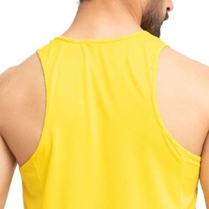 เสื้อกล้ามออกกำลังกายสีเหลืองสำหรับผู้ชาย Momentum Muscle Tank เสื้อกีฬาฟิตเนสขายส่ง - Product Image 4