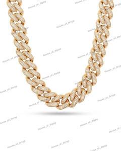 Luxury Fully Iced Out Moissanite <b>Diamond</b> <b>Chain</b> D <b>VVS</b> Silver <b>Chain</b> with Baguette and Cuban Link Studded Tester Check - Product Image 3