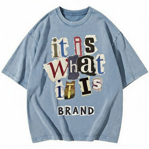 Camiseta Oversize de Algodón Orgánico 100% con Estampado Personalizado, Estilo Vintage Lavado, Tejido Ecológico, Urbana y Moderna - Product Image 1