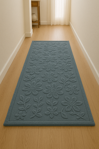 Luxury Handmade Woolen <b>Carpet</b> for Home Eco-Friendly pure blue rug floral design square shaped for home decor - Product Image 1