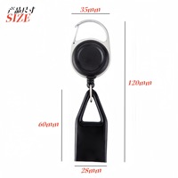 Porte-clés rétractable portable en plastique classique pour briquet, couleurs assorties, avec clip de fixation pour accessoires, personnalisable avec logo