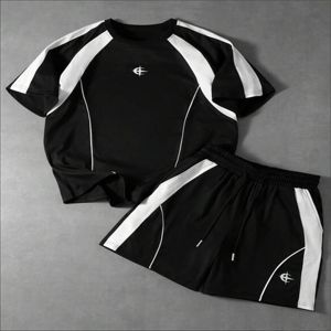 Ensembles courts personnalisés pour hommes en gros – T-shirt et short assortis, tenue respirante pour l'été, OEM Polyester/Coton Numérique - Product Image 1