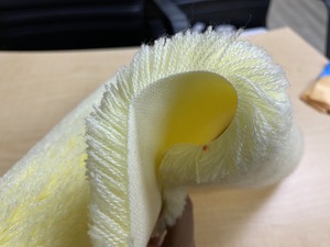 Rodillo de Pintura de Alta Calidad, Tejido de Punto Liso, Resistente a la Contracción, para Tela y Acrílico, 18 mm, Color Amarillo Claro, Hecho en Tailandia - Product Image 4
