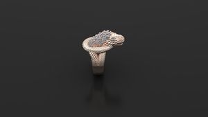 Anillo de serpiente con diamante de corte redondo cultivado en laboratorio de lujo con certificado IGI para joyería hip-hop - Product Image 2