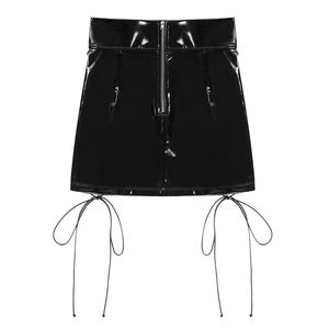 Falda de cuero para mujer, muy vendida, informal, de verano, de cuero genuino, diseño y logotipo personalizados, faldas midi de cuero para mujer - Product Image 4