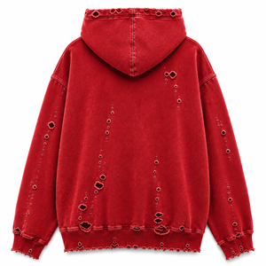Sudadera con Capucha Premium Desgastada Oversize de Algodón Grueso con Forro Polar Estilo Urbano OEM ODM - Product Image 6