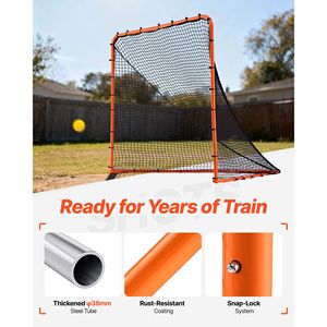 Porta da lacrosse portatile 6x6 con telaio in acciaio, pieghevole, attrezzatura per allenamento lacrosse da giardino, montaggio rapido e facile - Product Image 4