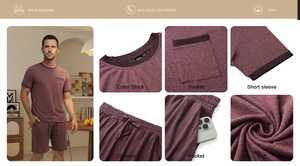 Conjuntos de Camisetas de Verano para Hombre de Alta Calidad, Dos Piezas, Ropa Deportiva, 100% Algodón, Transpirable, de Secado Rápido, Estilo Urbano, Logotipo Personalizado - Product Image 6