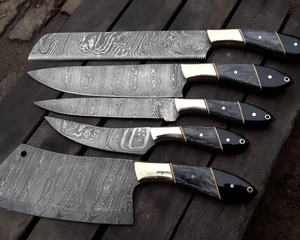 Restaurant Grade Damascus Steel Chef <b>Knife</b> <b>Set</b> Hardwood Handle Professional Kitchen Tools OEM ODM Wholesale Supplier - Product Image 3