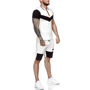 Shorts de compression pour hommes de haute qualité, ensemble deux pièces avec logo personnalisé, en tissu de coton décontracté, anti-plis, respirant et à séchage rapide - Product Image 6