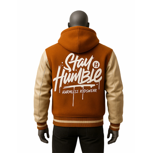 Chaqueta Varsity con Capucha para Hombre LANEX IMPEX, Lana/Poliéster, Transpirable, Impermeable, Ecológica, Ropa Urbana de Invierno, Logotipo Personalizado - Product Image 4