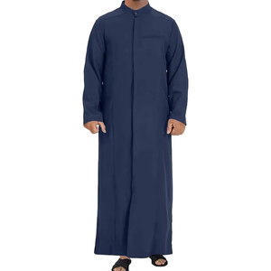 Vêtements islamiques pour hommes, thobes décontractés, grande taille, manches longues, longueur cheville, couleurs personnalisées, en solde - Product Image 1