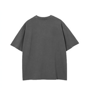 T-shirt graphique délavé vintage, coupe oversize, streetwear, en coton, décontracté, effet vieilli, imprimé graphique, coupe ample - Product Image 2