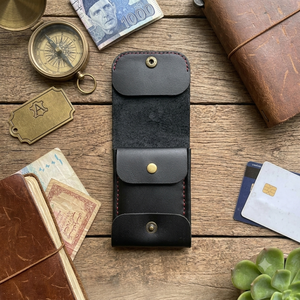 Top Grain Leather Compact <b>Wallet</b> – Premium Handcrafted Men's Slim Leather <b>Wallet</b> with Card Slider - Product Image 1