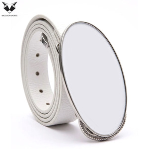 Ceinture en cuir blanc pur pour femme, élégante, avec boucle ovale en métal, ceinture de taille ajustée en cuir PU, ceinture de robe tendance pour clubbing - Product Image 2