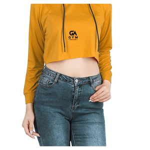 เสื้อฮู้ดดี้ผู้หญิงรุ่นใหม่ขายดี GYM ACTIVE ผ้าแคนวาสทอ ระบายอากาศได้ดี เป็นมิตรกับสิ่งแวดล้อม แห้งเร็ว สีส้ม แขนยาว แบบเรียบ - Product Image 3