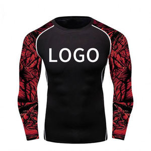 Wholesale High Quality Men's Long Sleeves Rash Guard Protection Holes Design Long Sleeve Customized Rash Guards for Men - Product Image 2