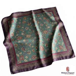 Soft Lightweight Womens Square <b>Scarves</b> Elegant Fashion Accessories OEM Manufacturer Sicily Custom Fabric Products Bulk - Product Image 5