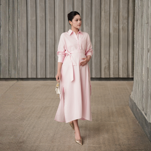 Vestido Maxi Holgado de Maternidad para Mujer, 100% Algodón, Tejido Ligero y Transpirable, Estilo Casual y Ecológico - Product Image 1