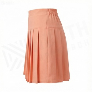 Mini-jupe plissée pour femmes, taille élastique, couleur unie, confortable, à porter en toutes saisons - Product Image 3