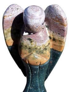 Cristal ange océan jaspe sculpture cristal 2 à 2.5 pouces pierre ange guérison pierres précieuses en vrac ange figurine pour la décoration de la maison - Product Image 5