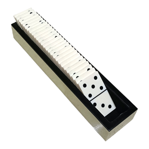 Handmade Resin Double Six Professional Domino Set Eco-Friendly Black White Dots Premium Quality Included Gift FASHION CRAFT TFC - Product Image 6