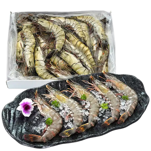 Crevettes Tigre Noires Congelées IQF Emballage en Bloc 1,3 kg/plateau Norme UE Crevettes Tigre Fraîches avec Tête et Coquille en Boîte Vente en Gros - Product Image 6