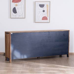 Vandana Crystal Craft-storage <b>sideboard</b> with glass shelves Enoa in rosewood and acacia 200 cm - Product Image 4
