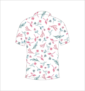 เสื้อโปโลลายเชอร์รี่ พิมพ์ลายตามสั่ง เสื้อโปโลแขนสั้น ชุดกอล์ฟลำลอง ชุดกีฬาทีม - Product Image 3
