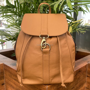 Mochila para estudiantes con cordón informal de cuero genuino de grano completo de alta calidad personalizada, mochilas escolares de piel de vaca de gran capacidad - Product Image 3