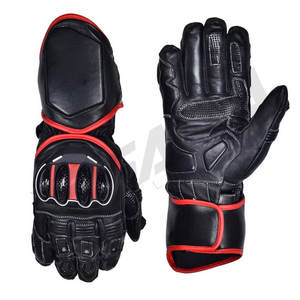 Gants de moto en cuir pleine main de qualité supérieure avec protection du poignet, logo personnalisé, gants de conduite professionnels, imperméables pour sports de plein air - Product Image 2