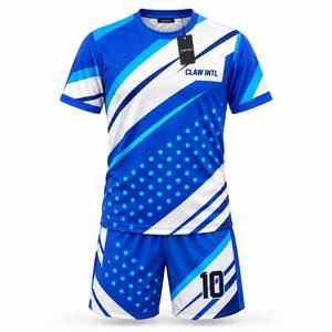 ชุดเสื้อฟุตบอลโพลีเอสเตอร์ 100% แบบซับลิเมชั่น แขนยาว แห้งเร็ว ระบายอากาศได้ดี พิมพ์ชื่อทีม สำหรับผู้ชาย ฤดูร้อน - Product Image 1