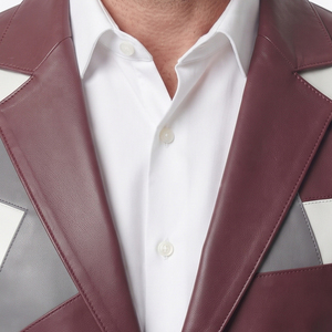 Men's Slim Fit <b>Leather</b> <b>Blazer</b> Coat Men Cowhide Office Wear <b>Leather</b> <b>Blazer</b> Men 100% PU <b>Leather</b> <b>Blazer</b> Coat With Button - Product Image 4
