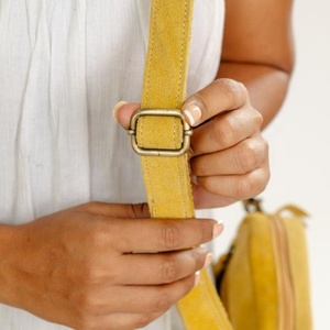 Haute qualité en cuir véritable 100% cuir suédé naturel à la main dames filles sac à bandoulière sac à main femmes sac - Product Image 6