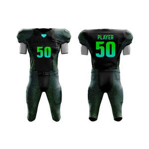 Uniforme de football américain professionnel à manches courtes, matière respirante sublimée anti-transpiration, service OEM personnalisé - Product Image 6