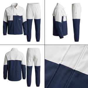 Conjunto Deportivo de Dos Piezas Personalizado para Hombre, con Cremallera Completa, Resistente al Viento, Ecológico, Antibacteriano, de Nailon/Cachemira, con Impresión por Transferencia de Calor - Product Image 6