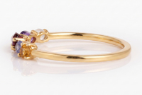 Bague Nautique de Paix Tanya Gems en Argent 925 Plaqué Or 18K avec Améthyste Multicolore, Citrine et Pierre de Lune pour Femme, Mariage