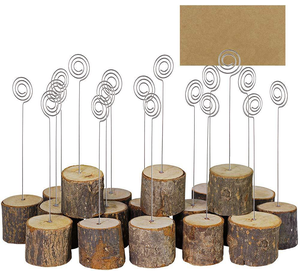 Wood Place Numbers Card Holder <b>Sticky</b> <b>Note</b> Clip Place Card Holder Metal Clip Minimalist 6 In Height Numbers Card Holder - Product Image 6