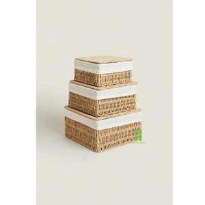 Juego de 3 cestas de almacenamiento tejidas ligeras y duraderas modelo HNH 241010 - Product Image 2