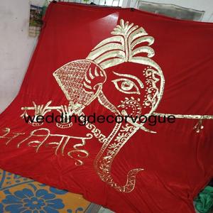 Panel de fondo bordado de terciopelo Premium para decoración de escenario de boda y accesorios para eventos disponibles en colores y diseños personalizados - Product Image 2