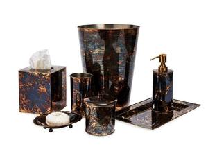 Ensemble d'accessoires de salle de bain de luxe 6 pièces, ensemble de salle de bain élégant en résine, distributeur de savon, porte-brosse à dents, gobelet - Product Image 5
