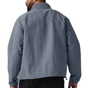 Veste pull-over légère OEM Veste coupe-vent en tissu doux à col zippé et poche zippée à ourlet réglable 2026 - Product Image 2