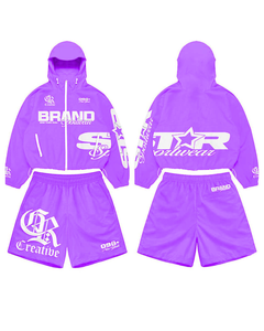 Custom Solid Lightweight <b>Knitted</b> Windbreaker High Quality Breathable Nylon Men's Summer Sport Stand Collar Custom Print <b>Set</b> - Product Image 3