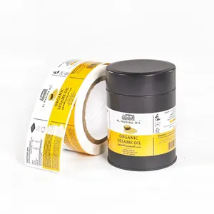 Custom Transparent PVC Label Waterproof White Ink Clear Vinyl Self-Adhesive Gold Foil <b>Sticker</b> for Perfume - Product Image 1
