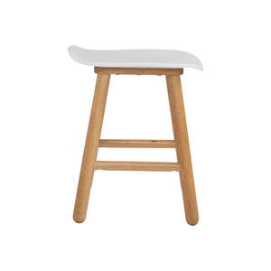 Durable Solid Wood <b>Stool</b> Comfort with Ergonomic Wooden Seat and Tapered Legs for Home Dining Furniture - Product Image 3